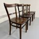 Set of 4 vintage 1950s thonet bistro chairs in wood