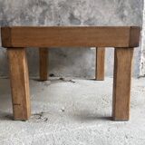 Brutalist rectangular coffee table - vintage 1960s