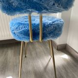 Chaise moumoute bleu