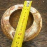 Vintage Orange Marble Ashtray Diameter 12 cm