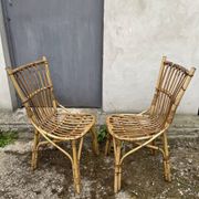 Paire de chaises en rotin