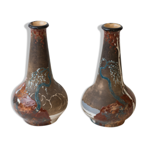 paire de vases japonisant