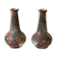 Pair of vase signed Japanese Edmond Lahaye of Vallauris