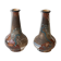 Pair of vase signed Japanese Edmond Lahaye of Vallauris