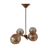 Lustre en laiton doré années 50'S
