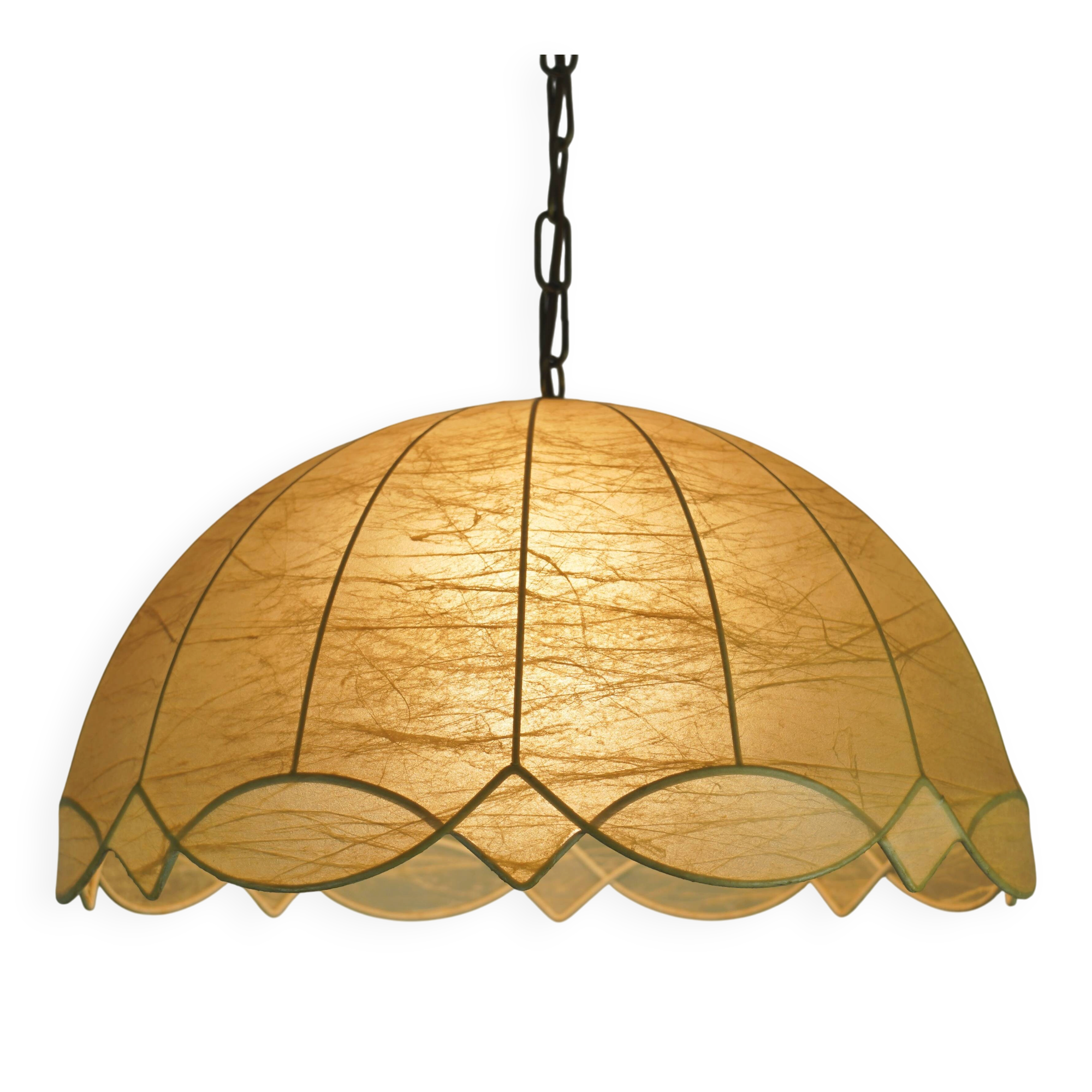 very beautiful mid century modern cocoon PENDANT LIGHT 1970s