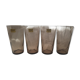 Set of 4 smoked glasses luminarc france vintage