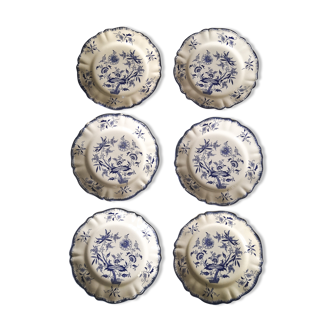 Set of 6 Lancaster Sarreguemines dessert plates