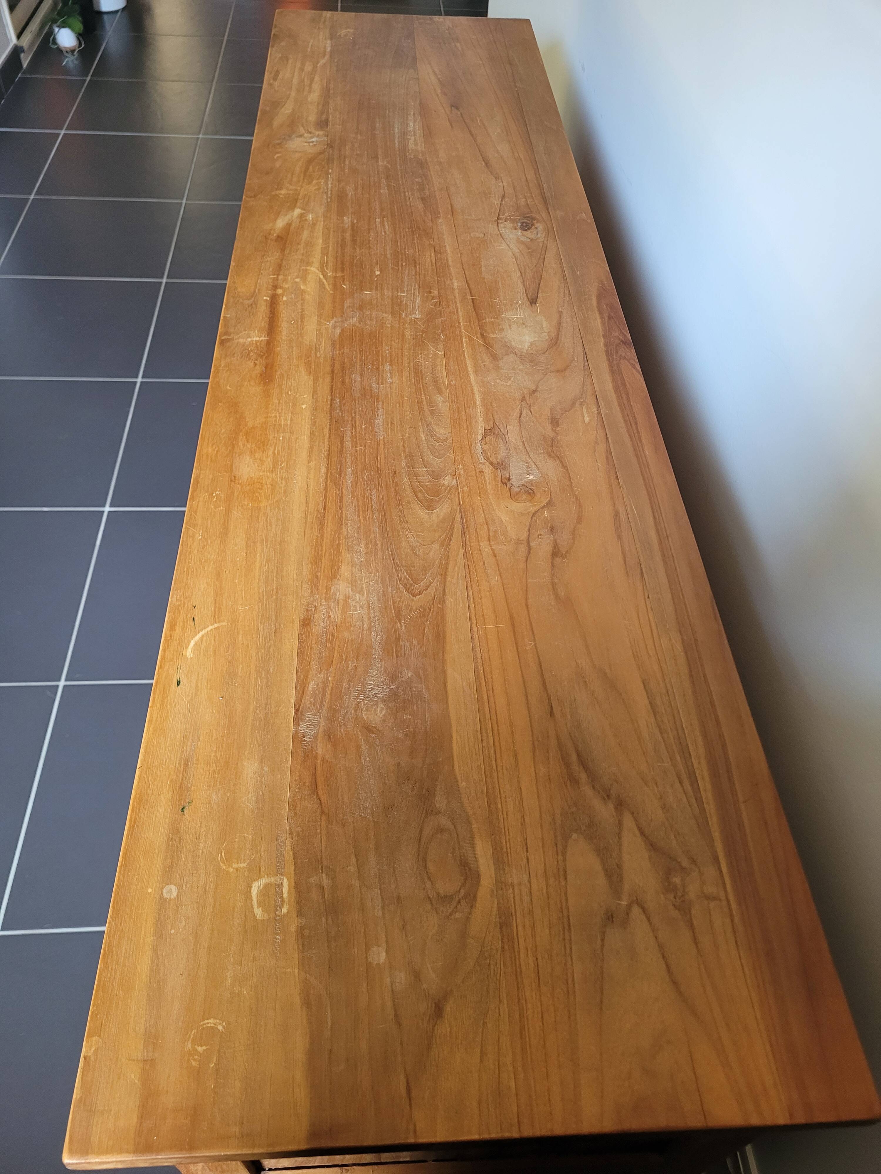 Low teak furniture