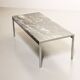 Kho Liangh Black Marble and Brushed Steel Coffee Table by Artifort 1960s