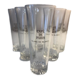 5 old glasses of brasserie café de paris