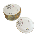 Dessert plates porcelain floral decoration