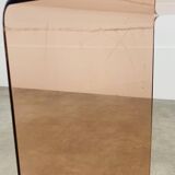Smoked plexiglass cube side table by Michel Dumas, 1970s
