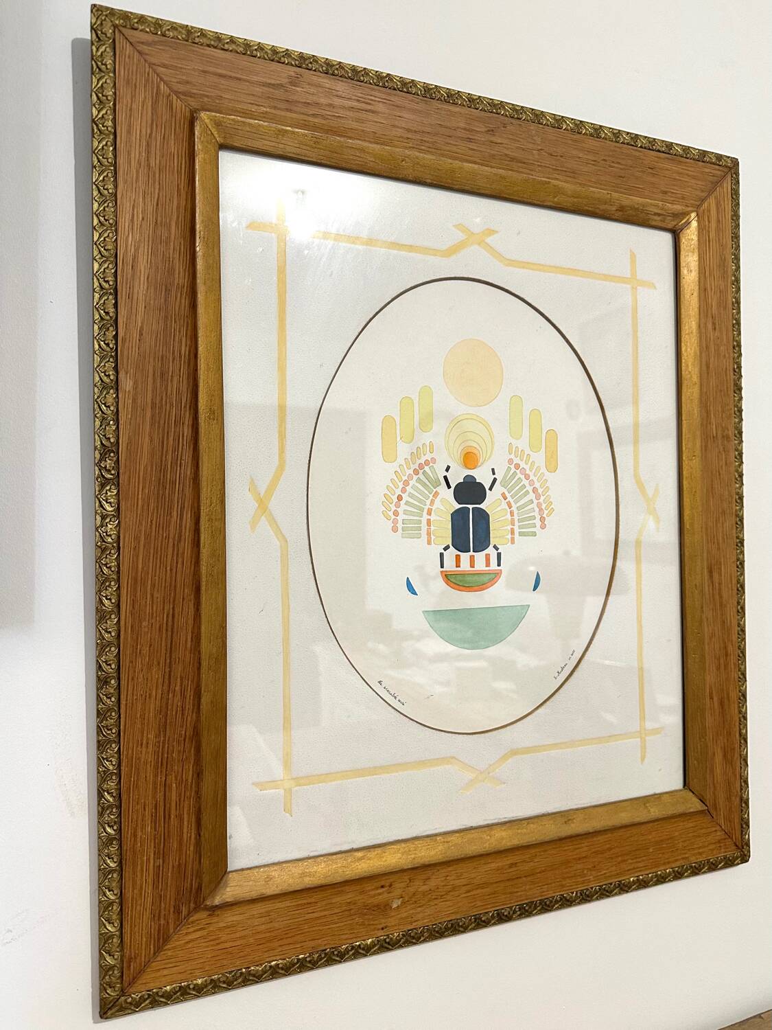 Egyptian scarab frame