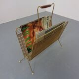 French metal magazine rack, 1960s