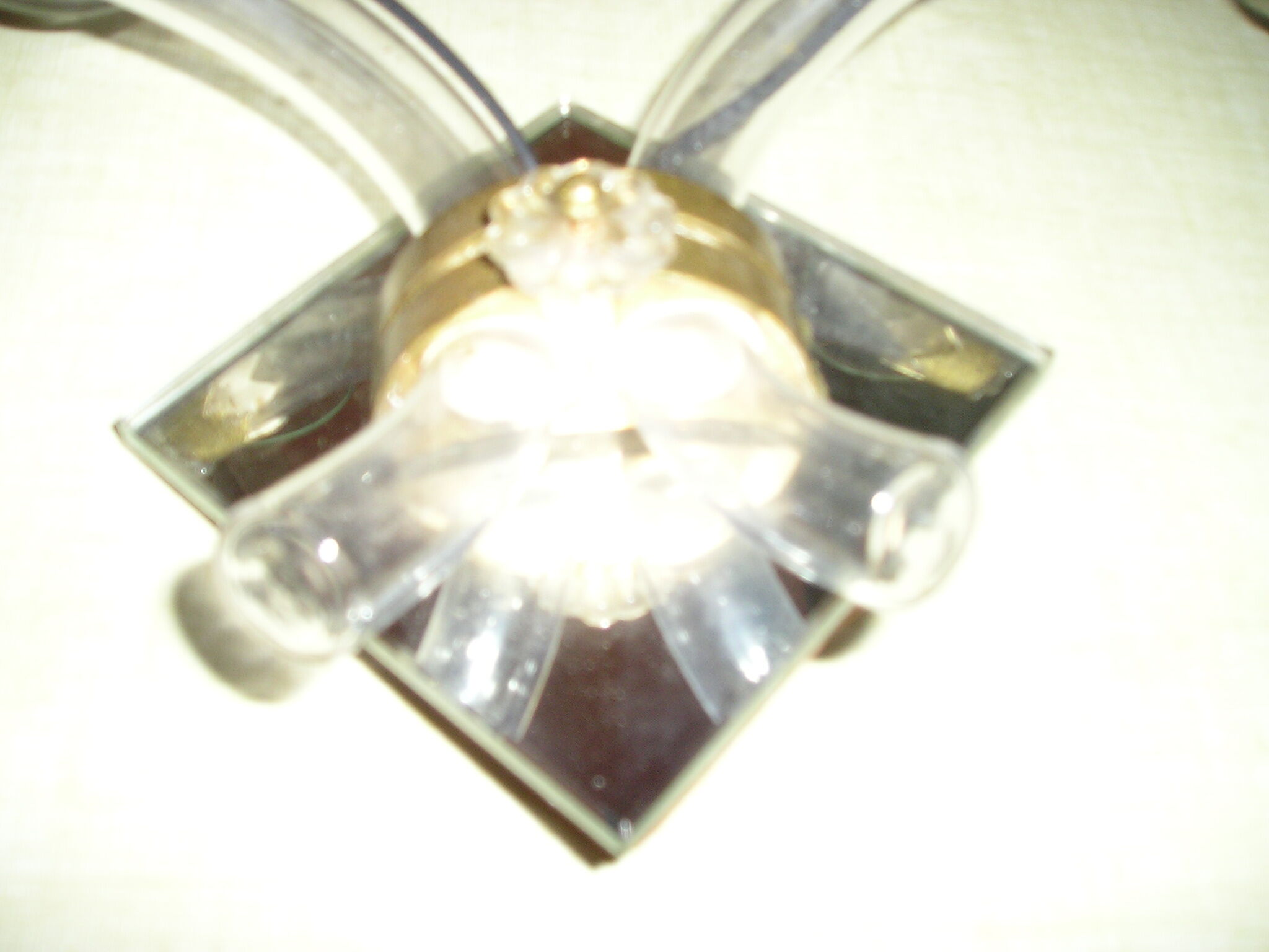 Pair of 1960/70 wall lights with 2 arms in murano glass