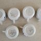 6 Digoin cups and saucers, sugar bowl and milk jug