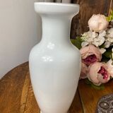 White glass vase