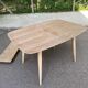 Renovated Scandinavian extendable dining table in teak and veneer from 1980.