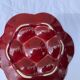 4 oyster plates in vintage red glazed ceramic slip and collector