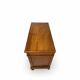 Antique walnut commode with bronze handles in the shape of a lion's mask,