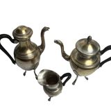 Set of three silver-plated tripod jugs, Empire, late 19th century