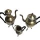Set of three silver-plated tripod jugs, Empire, late 19th century