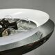 1930s Bauhaus UFO Chrome and Glass Pendant Light, Czechoslovakia