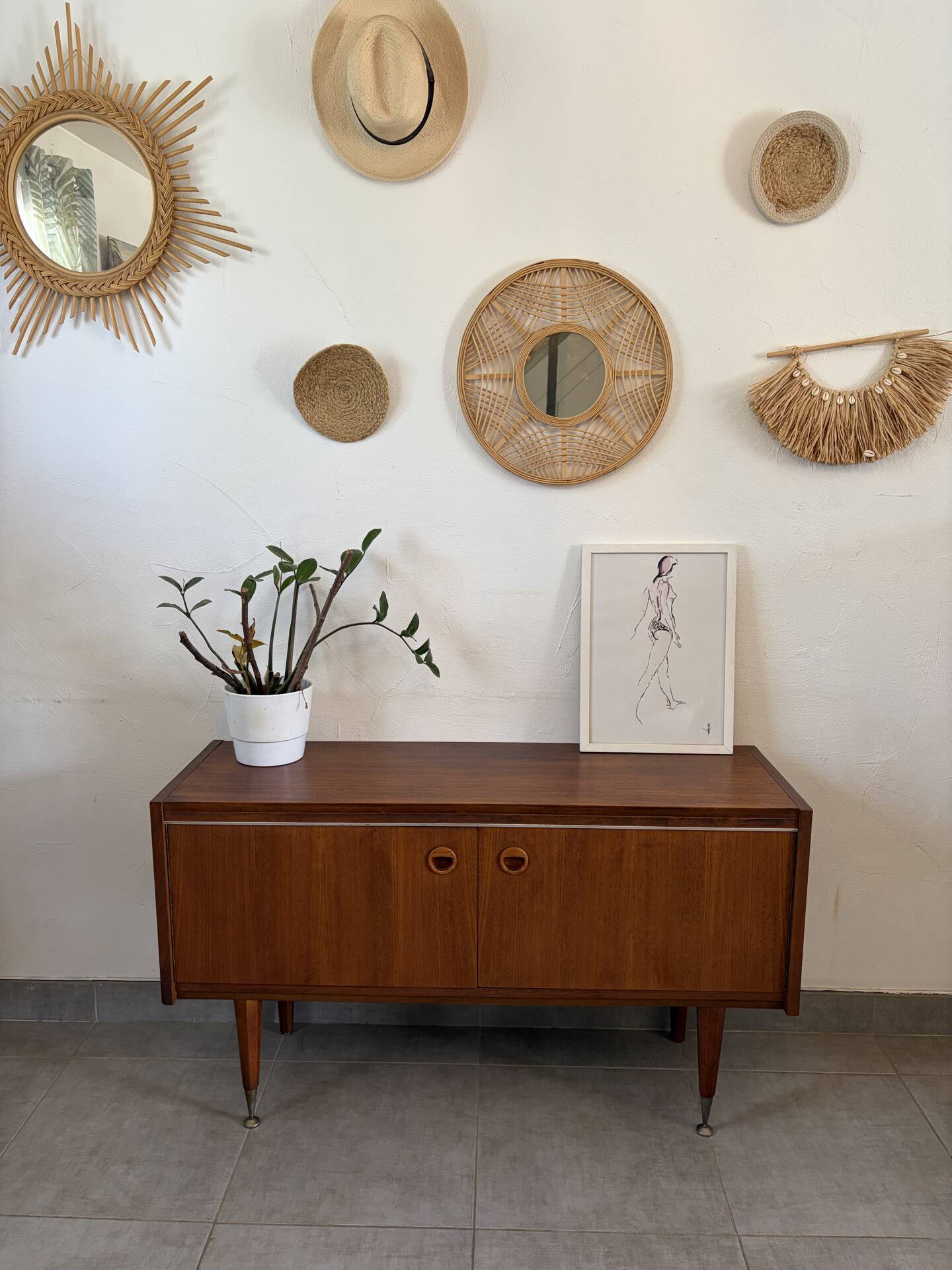 Enfilade scandinave en teck vintage