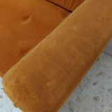 Sofa, daybed art deco, orange velvet