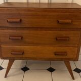 Commode vintage pied compas