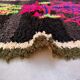 Moroccan Boucherouite rug black - 134 x 195 cm
