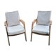 Pair of armchairs from the 50s free-span in blond beech