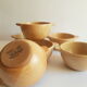 Set of 6 ear bowls in gres cnp gres village France vintage old