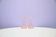 Set of 2 pink glass candlesticks