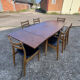 Table avec rallonges en teck, style scandinave, édition eros, vers 1960, dimensions 227x 90 cm