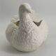 Grand cache pot céramique blanche vintage Pigeon