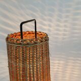 Vintage wicker mushroom lamppost