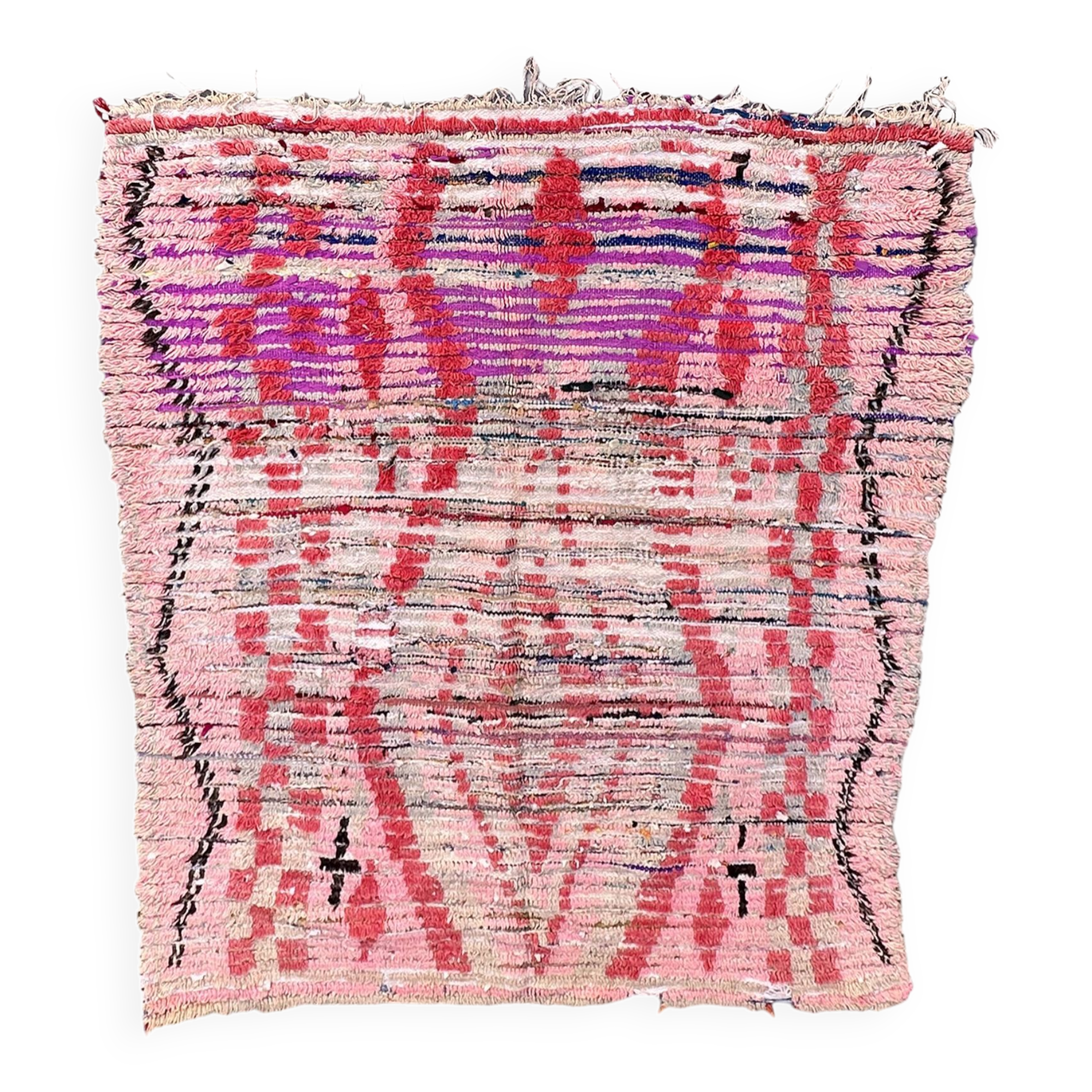Pink Boujad Moroccan rug - 171 x 147 cm