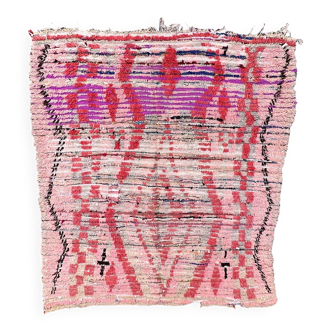 Pink Boujad Moroccan rug - 171 x 147 cm