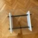 1980s White Marble Rectangular Coffee Table Postmodern Glass