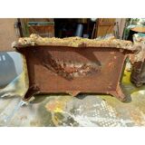 Pair of enamelled cast iron planters from 1900 from Charleville-Mézières