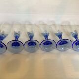 Six Bormioli Rocco Cobalt Blue Champagne Flutes