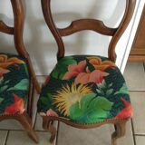Pair of old chairs in walnut