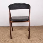 4 Danish chairs in afromosia and leatherette model 205 by Thomas Harlev