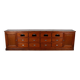 large vintage french oak haberdashery cabinet or shop counter, 1950s