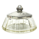 Art Deco bonbonniere, crystal, silver-plated brass, Sweden, 1930s