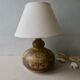 Ceramic lamp from the 60s, decoration flowers, Scandinavian, signed