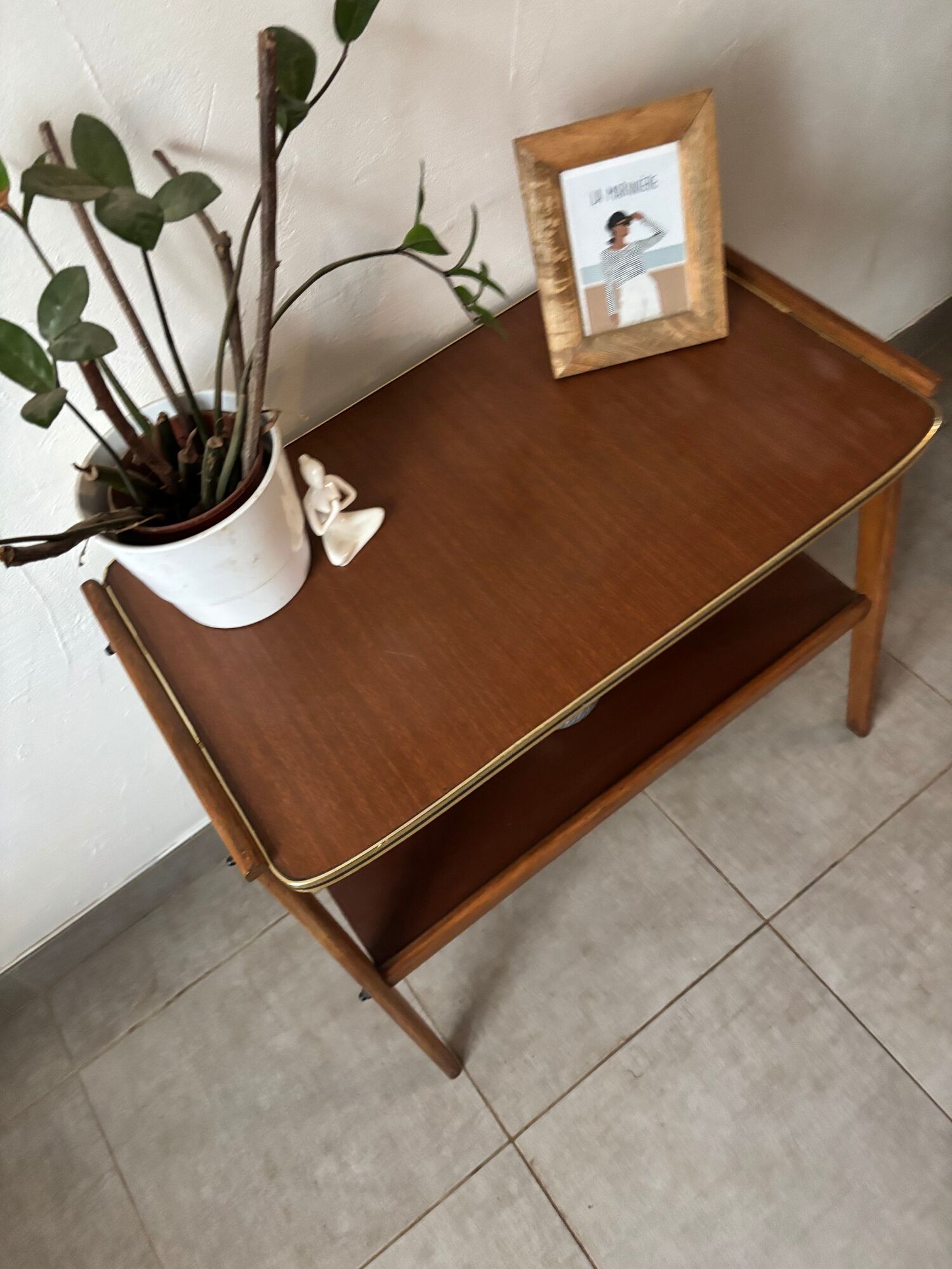Sideboard / Vintage Scandinavian bar cart in teak (1960s)