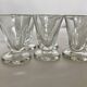 Set of 6 modernist shot glasses in cut crystal with flat ribs, 1950s